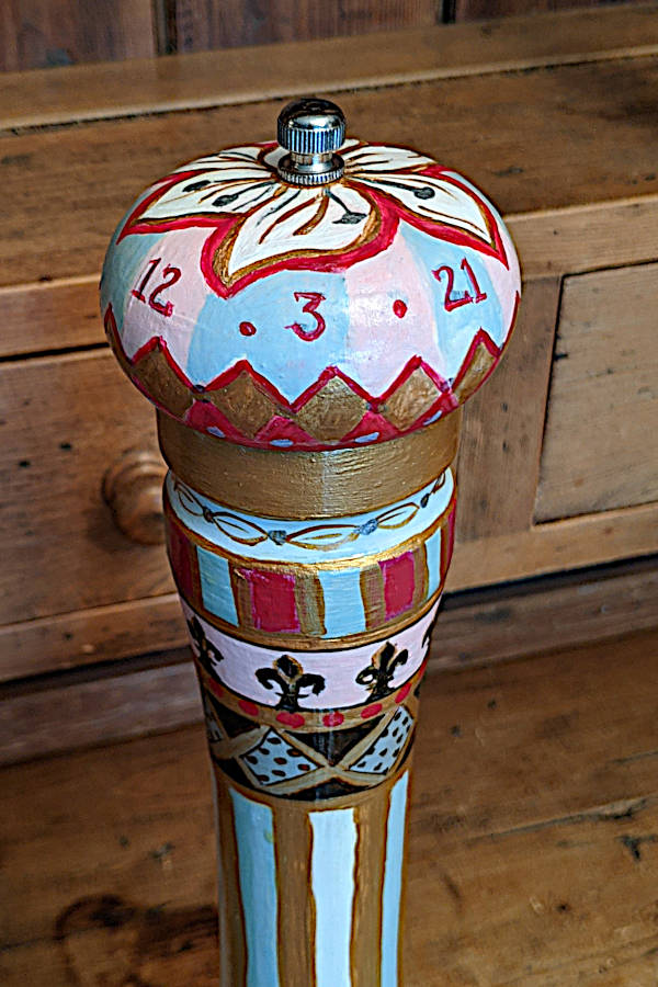 Hand-painted Pepper Mill for Carey