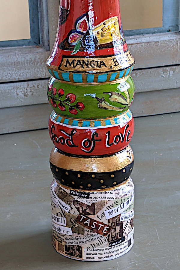 Hand-painted peppermill
