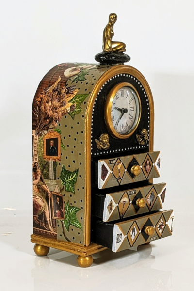 Hand-painted Mermaid Clock