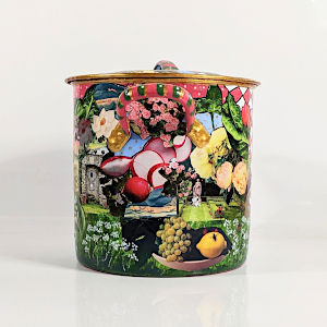 Hand-painted, with decoupage, Bread Bin